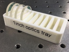 one inch optics tray organization 3d print model - Mito3D