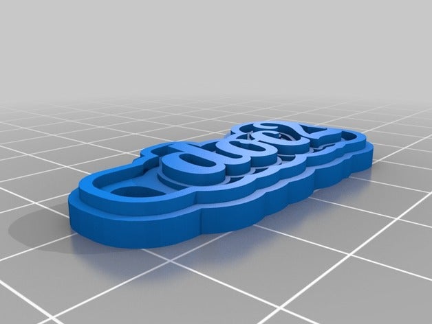 mon personnalisés multiligne tag trousseau de clés porte-clés 3D print model - Mito3D