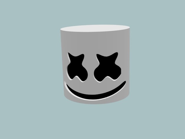 marshmello Maske Musik 3D print model - Mito3D