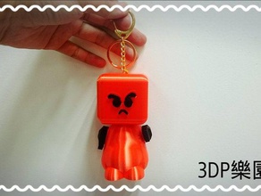 3d robot keychain angry fashion art household toy 3d print model - Mito3D