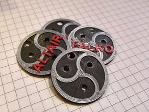 anpassbare bdsm-emblem-Kragen-tag Zeichen logos 3d print model - Mito3D