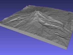 mount adams learning 3d map geodesy geology mountain raised relief topography volcano washington state 3d print model - Mito3D