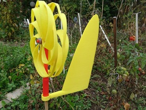 wing optical illusion pinwheel v25 sport outdoors remixchallenge wind windmill 3d print model - Mito3D