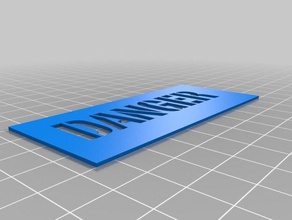danger pochoir-o-matic art outils personnalisé 3d print model - Mito3D