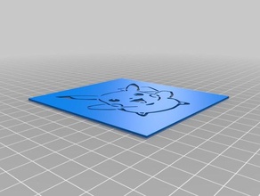 pikachu plantilla-o-matic art herramientas personalizado 3d print model - Mito3D