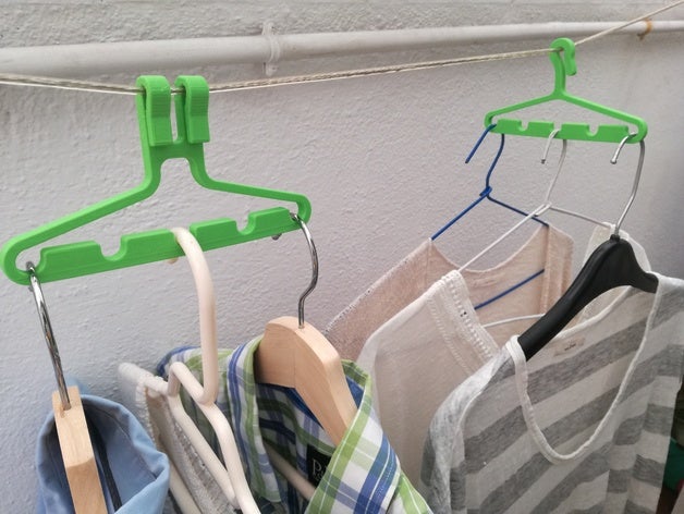 multi clothes hanger household supplies 3D print model - Mito3D