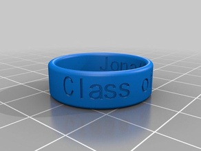 Özel Sınıf yüzük yuvarlak kenarı benim 3d print model - Mito3D