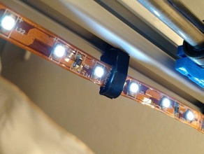 led strip holder 2020 profile 3d printer accessories 3d print model - Mito3D