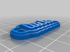 lucita por fin Anahtarlık özelleştirilmiş 3d print model - Mito3D