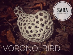 voronoi bird animals abs sara approved 3d print model - Mito3D