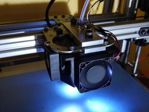 e3d v6 fan duct mendelmax 2 printer parts 40mm mount cooling hotend extruder holder shroud 20 3d print model - Mito3D