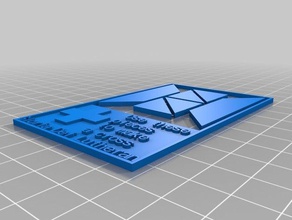 my customized cross puzzle- business card format puzzles 3d print model - Mito3D