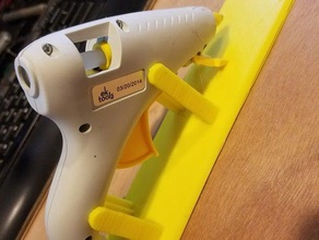 pistola de cola quente stand ferramenta os titulares caixas suporte bancada trabalho 3d print model - Mito3D