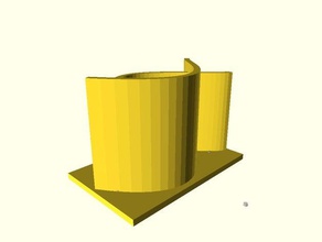 curved wall cup 3d printing 3d print model - Mito3D