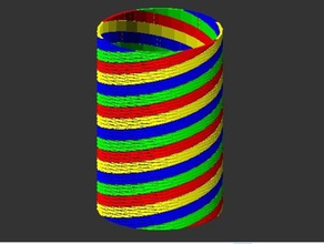 customizable multi color vase organization 4 colors 3d print customizer multi-color organizer spiral 3d print model - Mito3D