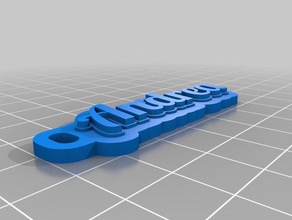özelleştirilmiş çok satırlı etiket Anahtarlık andrea benim 3d print model - Mito3D