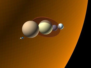 3d planets physics astronomy earth jupiter mars mercury moon neptune pluto saturn scale sun uranus venus 3d print model - Mito3D