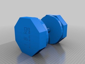 dumbell 3kg spor açık havada özelleştirilmiş 3d print model - Mito3D