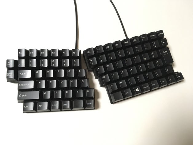 ktkeyboard ver2 computador cherry mx teclado mecânico divisão 3D print model - Mito3D