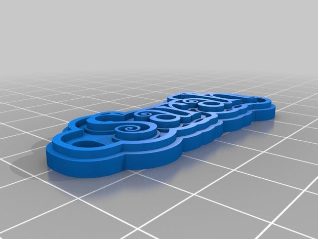 sarah trousseau de clés porte-clés personnalisé 3D print model - Mito3D
