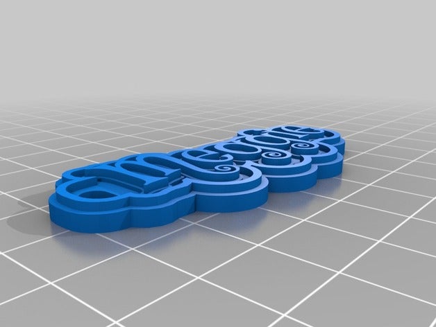 meggie trousseau de clés porte-clés personnalisé 3D print model - Mito3D