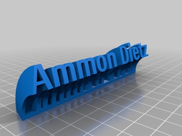 amon dietz gidugu office personalizado 3D print model - Mito3D