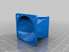cooling fan duct e3d p3steel printer extruders 40mm direct drive v6 3d print model - Mito3D
