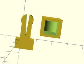 openscad library simple pin block snap connector other snap-on together 3d print model - Mito3D