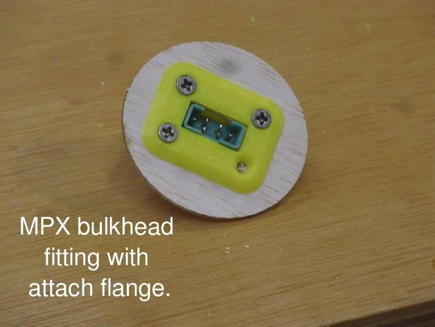 mpx bulkhead mount rc vehicles electronics enclosure model airplane servo connector 3D print model - Mito3D