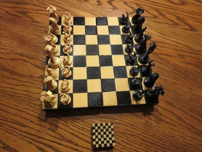 articulada tabuleiro de xadrez caixa 3d print model - Mito3D