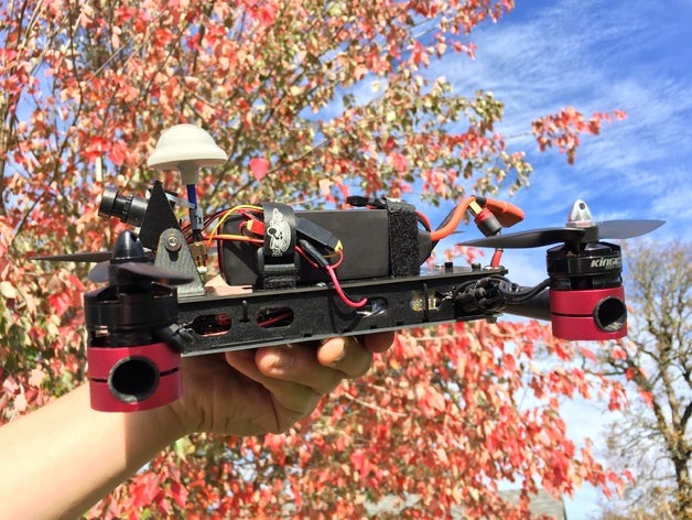 placa lateral flitetest versacopter v2 rc veículos delrin drone quadcopter versão 2 3D print model - Mito3D
