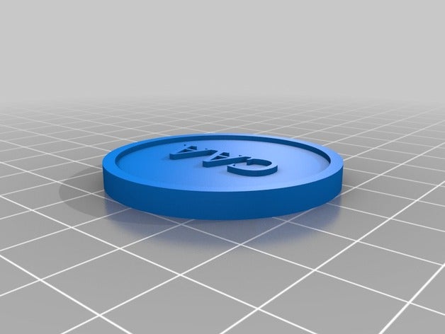 caa token çift taraflı paralar rozetleri özelleştirilmiş 3D print model - Mito3D