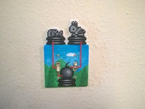terraria statue lightswitch cover decor bomb bunny fish game light switch video games 3d print model - Mito3D