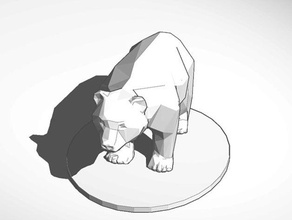 low-poly oso esculturas 3d print model - Mito3D