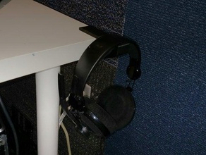 headphone hook ikea linnmon table office 3d print model - Mito3D