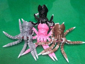 davy jones ahtapot adam Anahtarlık octopusman dokunaç 3d print model - Mito3D