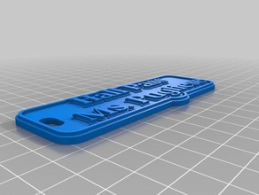 hall pass llaveros personalizado 3d print model - Mito3D