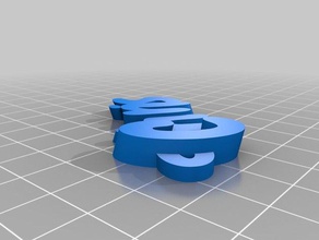 chriss iamburnys v2text name keyring keyfob keychains customized 3d print model - Mito3D