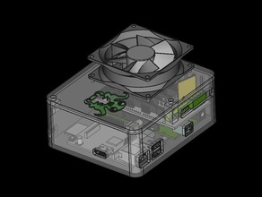 ahtapotlar durumda 3d yazıcı aksesuarlar kutusu freecad yarattı octoprint rampalar 14 raspberry pi case 3d print model - Mito3D
