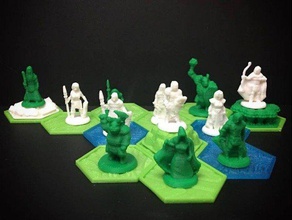 pocket-tactics core set 1 fourth edition games boardgame boardgames druid fantasy gaming hex mage magic miniature miniatures modular no support pocket tactics rpg scifi strategy supportless tile tiles wargame wargames wargaming warrior wizard 3d print model - Mito3D