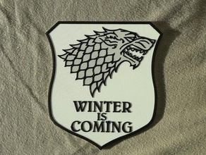 stark sigil game thrones banner signs logos color layer got multicolor 3d print model - Mito3D