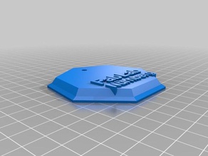 fablabnbg-heptagone-base des signes les logos freecad 3d print model - Mito3D