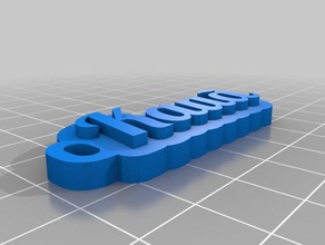 kau&atilde llaveros personalizado 3d print model - Mito3D