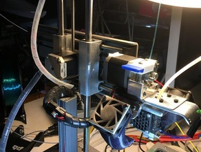 chimeric printrbot simple metal complete dual extruder upgrade using e3ds chimera compact v6 system printer accessories 3d parts aluminum plate bowden mount custom firmware direct drive extrusion e3d-titan e3d extrudrboard modification modified printrboard 3d print model - Mito3D