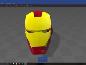 ironman helm face 2 parts costume 3d print model - Mito3D