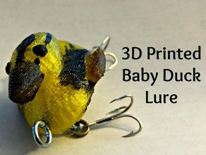 pato señuelo de la pesca 3 d impresión bebé bajo 3d print model - Mito3D