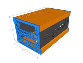 gabinete de rampas raspi bb+23 3 d la impresora accesorios marco las caja raspberry pi 3d print model - Mito3D