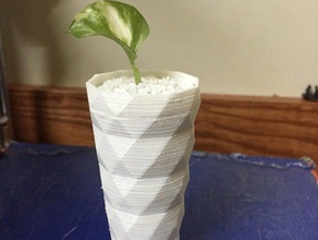 diamond faceted flower vases decor flowerpot pot glass 3d print model - Mito3D