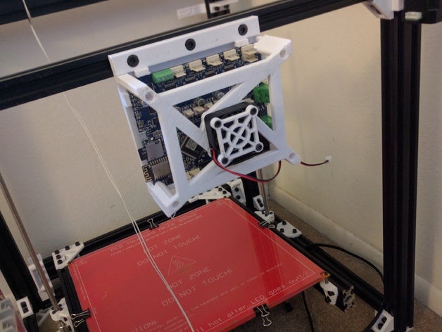dúo wifi caso d-bot v de la ranura montaje 3d impresora partes duetwifi 3D print model - Mito3D
