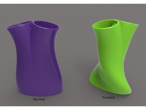 twin vase art 3d print model - Mito3D